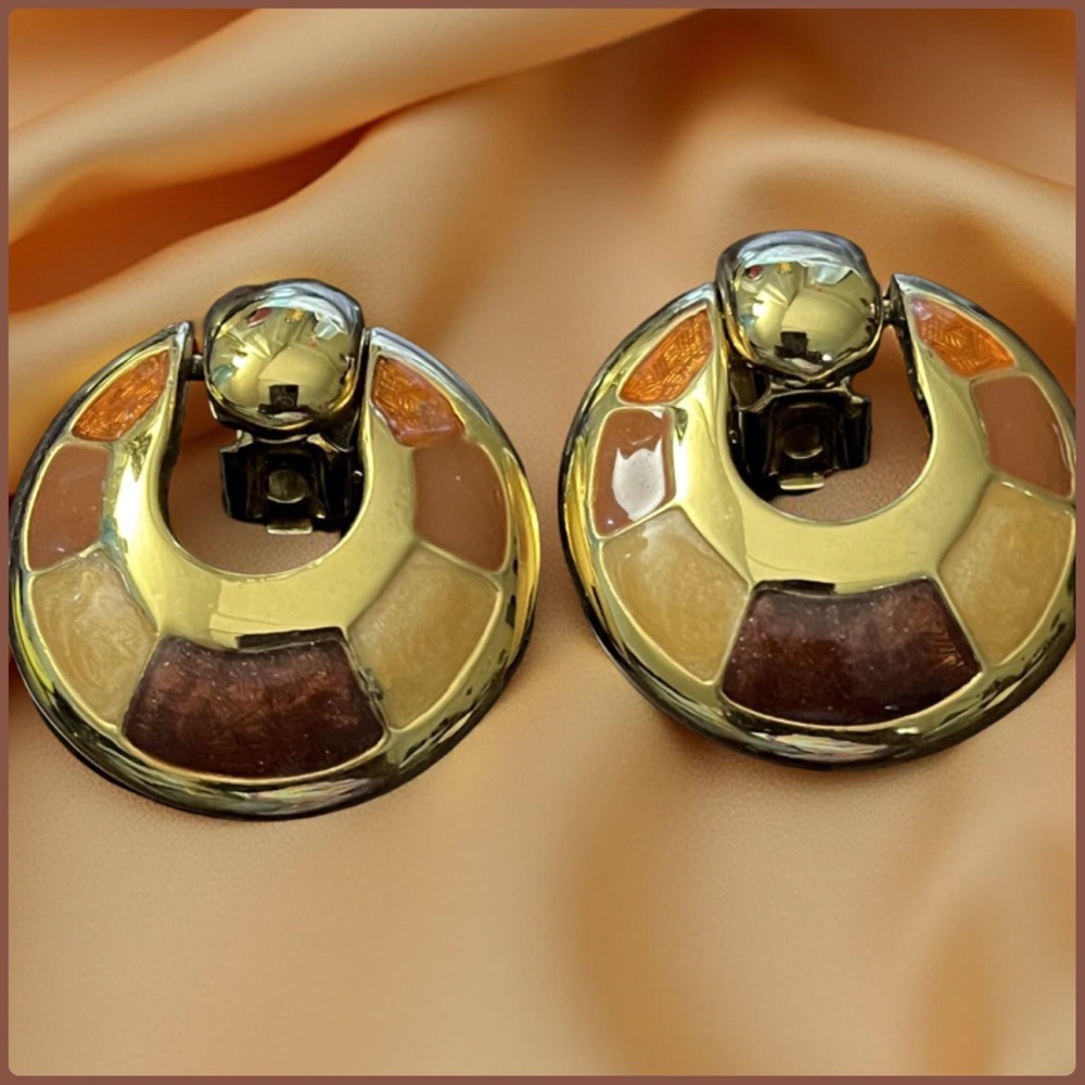 Vintage Enamel Earrings